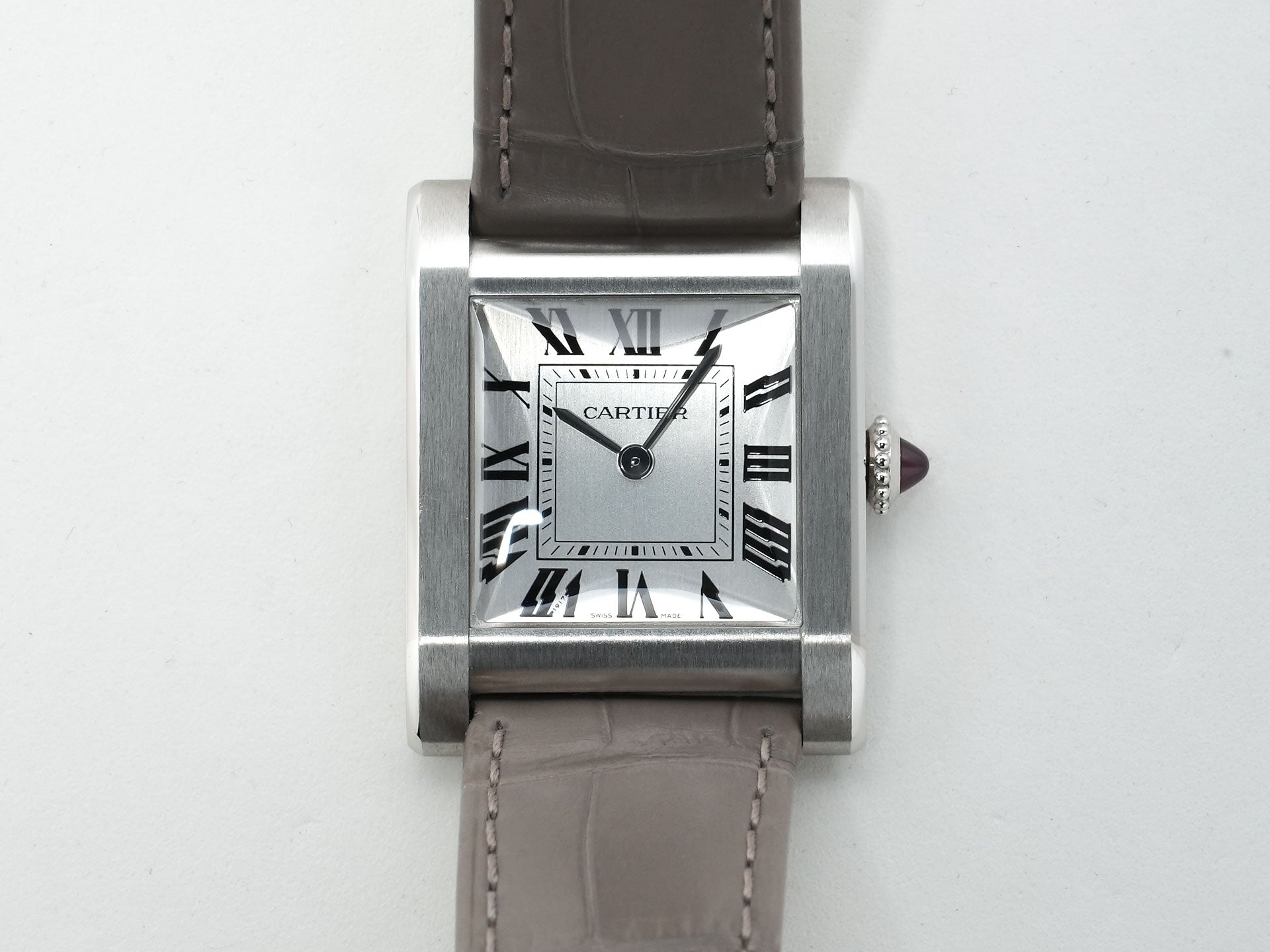 カルティエ タンク ノルマル Ref.WGTA0109 プラチナ シルバー文字盤 美中古 dsn7diuo