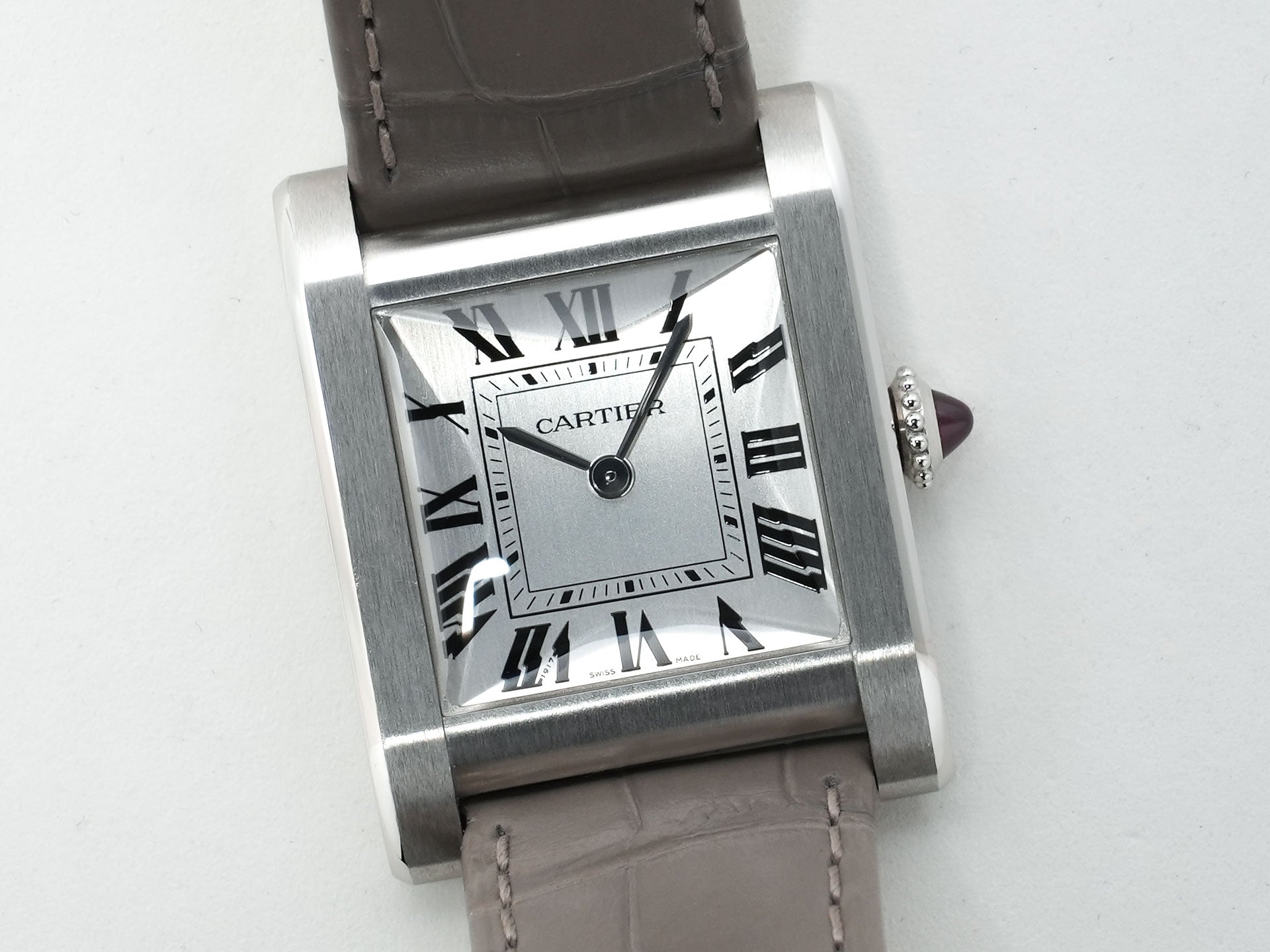 カルティエ タンク ノルマル Ref.WGTA0109 プラチナ シルバー文字盤 美中古 dsn7diuo