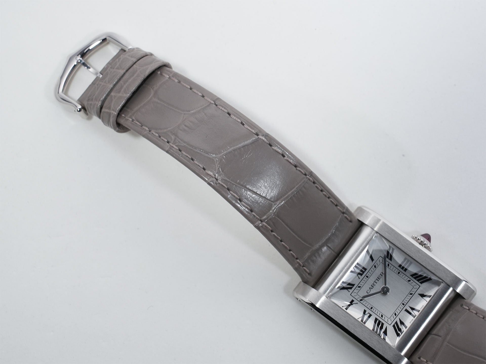 カルティエ タンク ノルマル Ref.WGTA0109 プラチナ シルバー文字盤 美中古 dsn7diuo