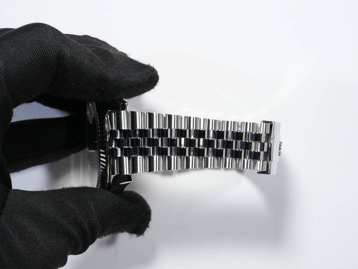 ロレックス デイトジャスト41 Ref.126334 ステンレススチール/ホワイトゴールド スレートローマン文字盤 ジュビリーブレスレット 美中古 fkhg33sc