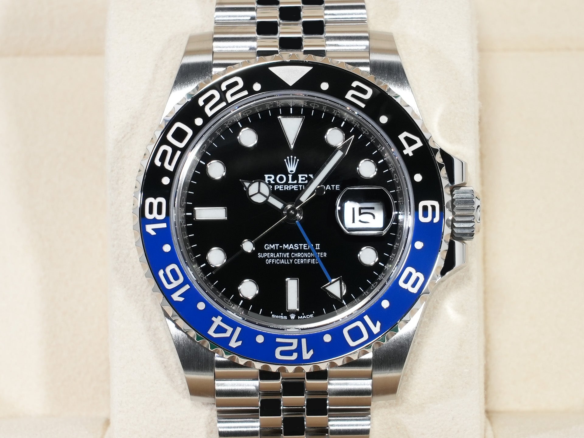 ロレックス GMTマスターII Ref.126710BLNR ステンレススチール ブラック文字盤 ジュビリーブレスレット 美中古 9wnua9vb