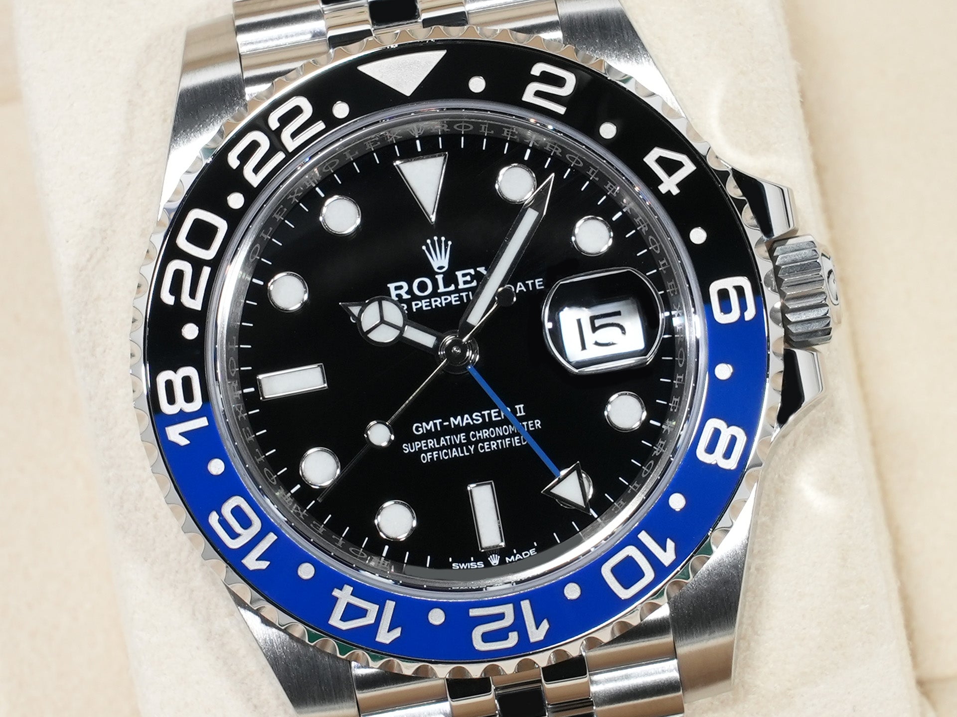 ロレックス GMTマスターII Ref.126710BLNR ステンレススチール ブラック文字盤 ジュビリーブレスレット 美中古 9wnua9vb