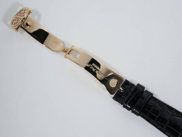 パテックフィリップ カラトラバ Ref.5000J イエローゴールド ブラック文字盤 美中古 o6rm93pd