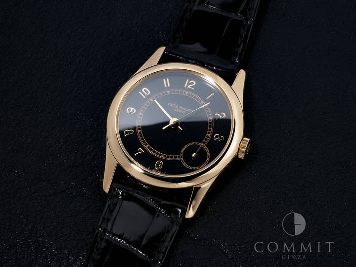 パテックフィリップ カラトラバ Ref.5000J イエローゴールド ブラック文字盤 美中古 o6rm93pd