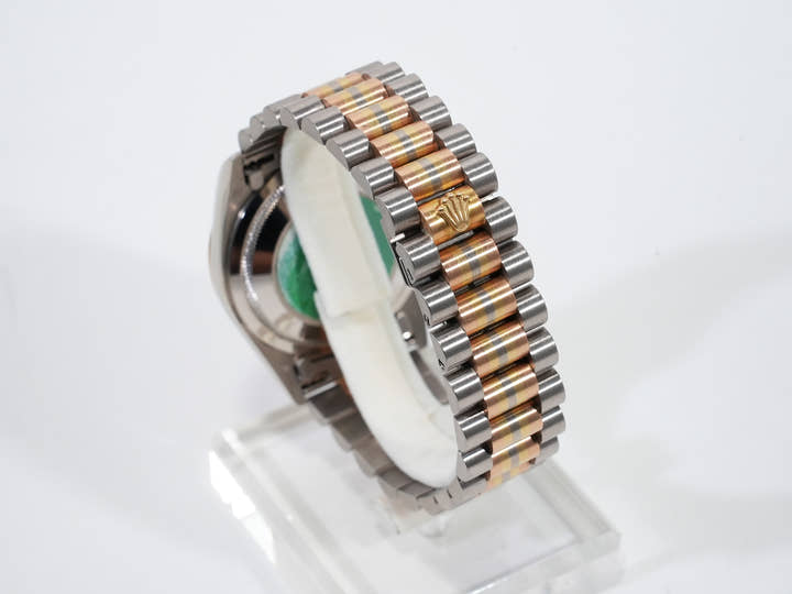 ロレックス デイデイト トリドール Ref.18239A BIC ホワイトゴールド/ピンクゴールド/イエローゴールド シャンパンx10Pダイヤ文字盤 中古 9cb5bwqx