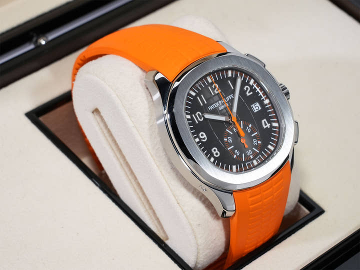 パテックフィリップ アクアノート クロノグラフ Ref.5968A-001 ステンレススチール ブラック文字盤 中古 x9pdru25