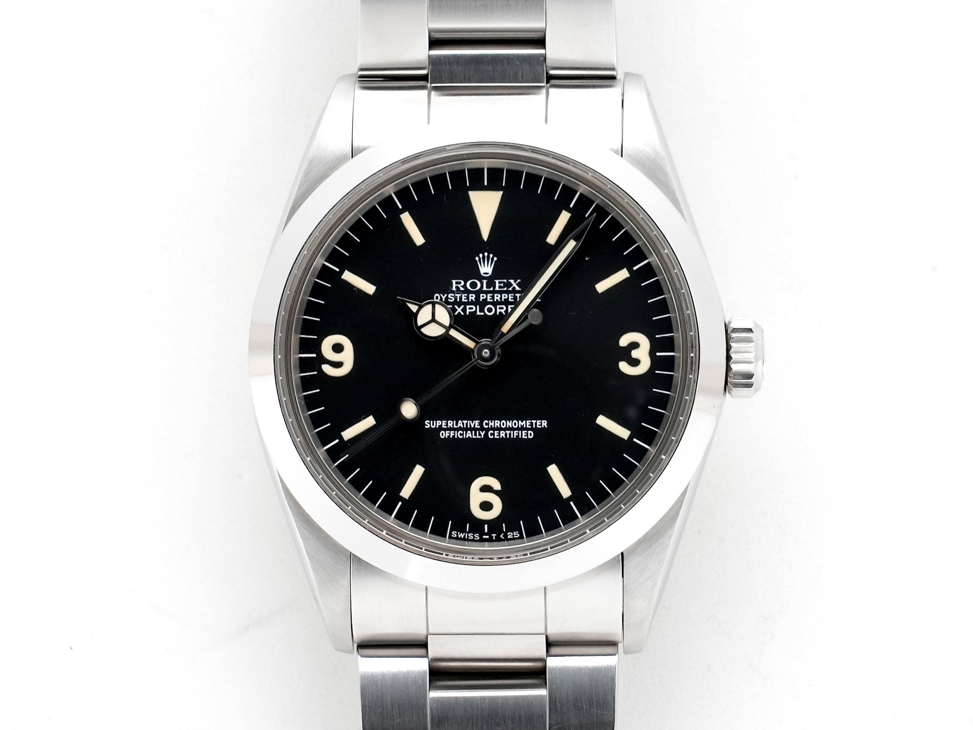 ロレックス エクスプローラーI Ref.1016 ステンレススチール ブラック文字盤 中古 mbxjuoqd