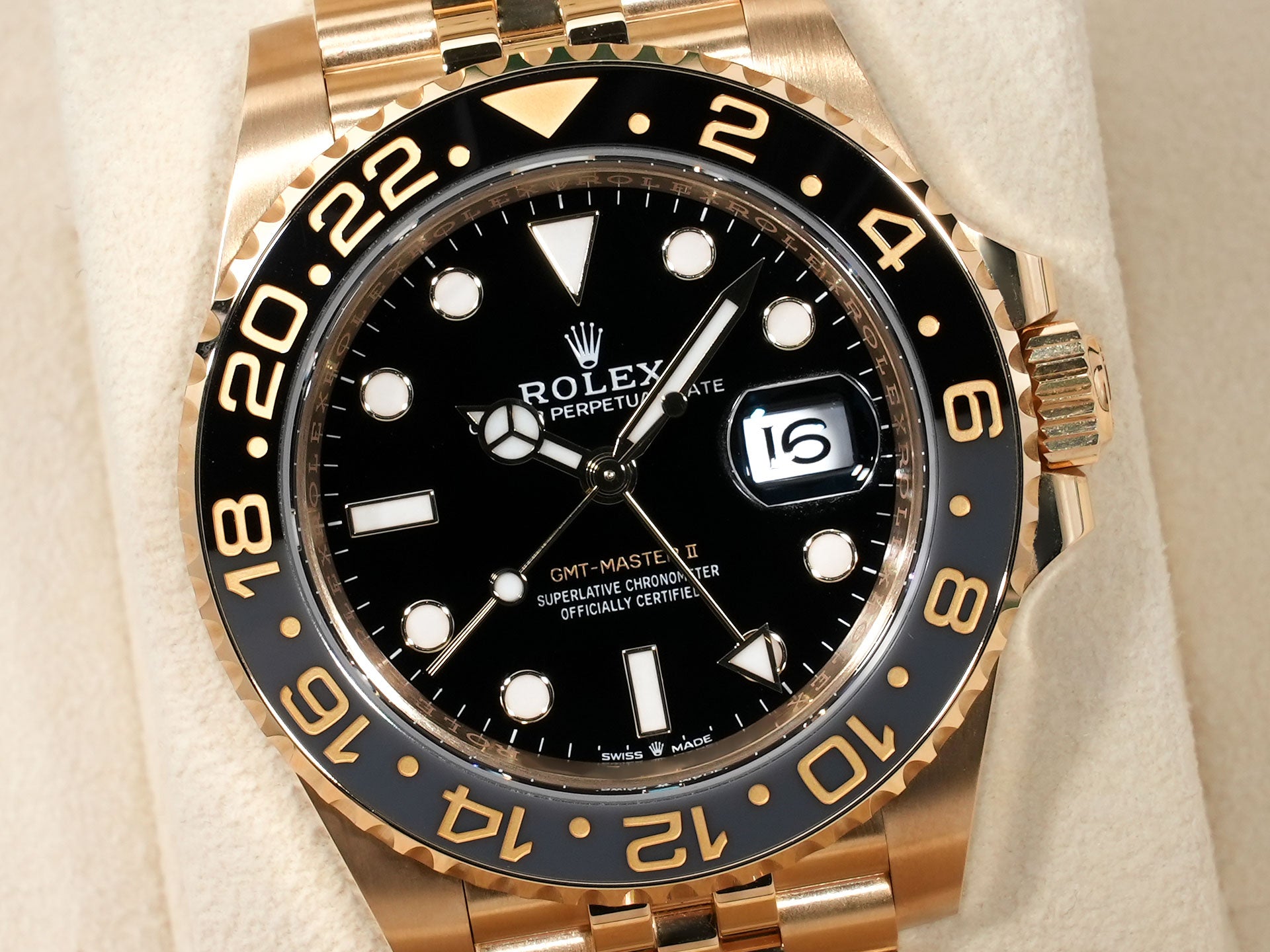 ロレックス GMTマスターII Ref.126718GRNR イエローゴールド ブラック文字盤 ジュビリーブレスレット 美品 qanjf5fw