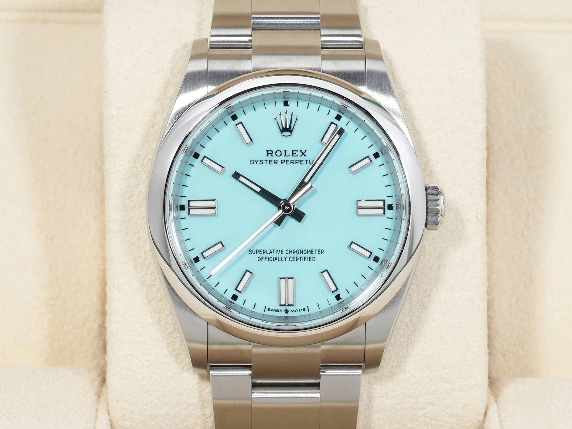 ロレックス オイスターパーペチュアル36 Ref.126000 ステンレススチール ターコイズ文字盤 未使用 hrx3rjbw
