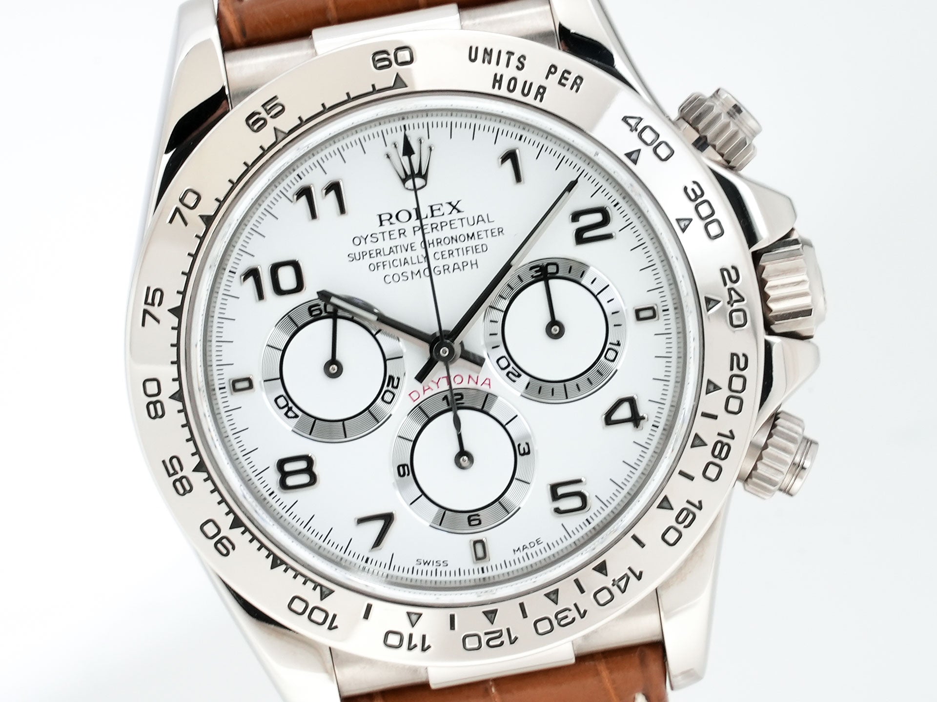 ロレックス デイトナ エルプリメロ Ref.16519 ホワイトゴールド ホワイトアラビア文字盤 美中古 7mci8sbd