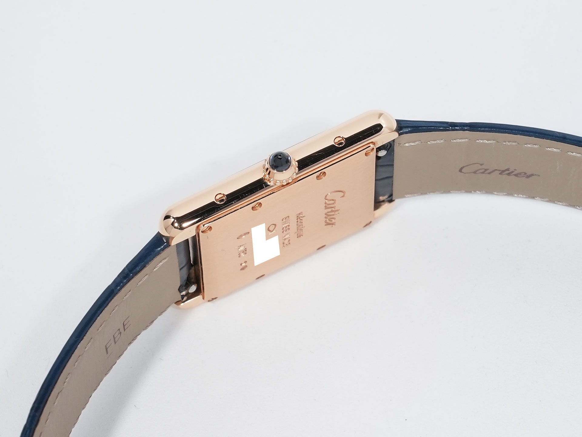 カルティエ タンク ルイ カルティエ LM Ref.WGTA0058 ローズゴールド グレー×ブルー文字盤 中古 tebfn8eo