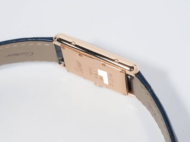 カルティエ タンク ルイ カルティエ LM Ref.WGTA0058 ローズゴールド グレー×ブルー文字盤 中古 tebfn8eo