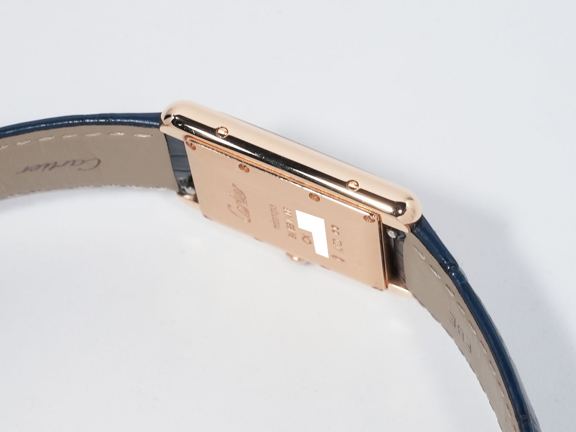 カルティエ タンク ルイ カルティエ LM Ref.WGTA0058 ローズゴールド グレー×ブルー文字盤 中古 tebfn8eo