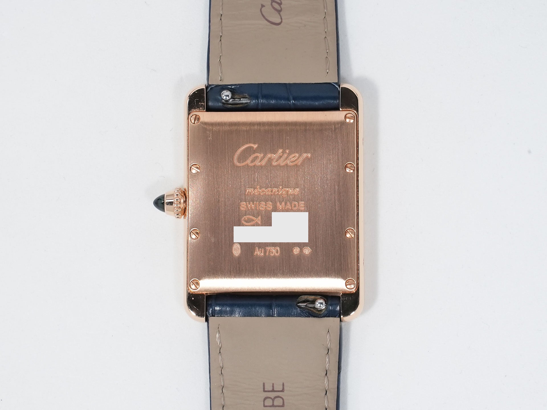 カルティエ タンク ルイ カルティエ LM Ref.WGTA0058 ローズゴールド グレー×ブルー文字盤 中古 tebfn8eo