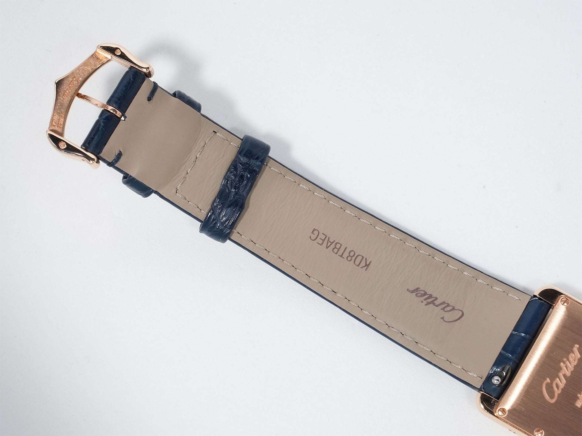 カルティエ タンク ルイ カルティエ LM Ref.WGTA0058 ローズゴールド グレー×ブルー文字盤 中古 tebfn8eo