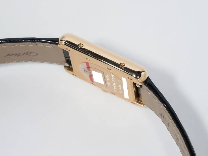 カルティエ タンク ルイ カルティエ SM Ref.WGTA0269 イエローゴールド ブラック×パヴェダイヤ文字盤 中古 wvd5ound