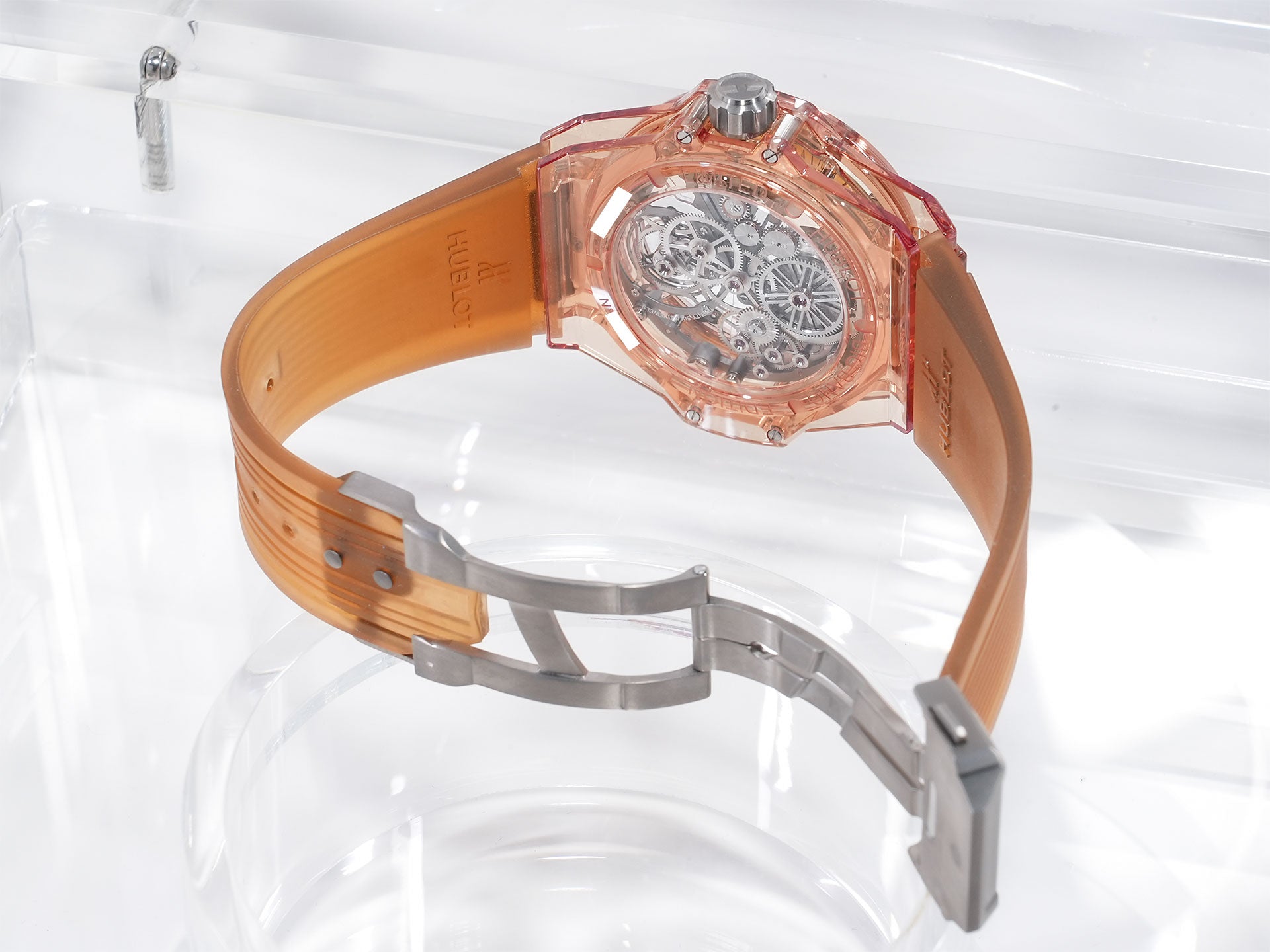 ウブロ ビッグ・バン トゥールビヨン オートマティック オレンジサファイア Ref.419.JO.0120.RT オレンジサファイア スケルトン文字盤 美品 oz4k4cbt