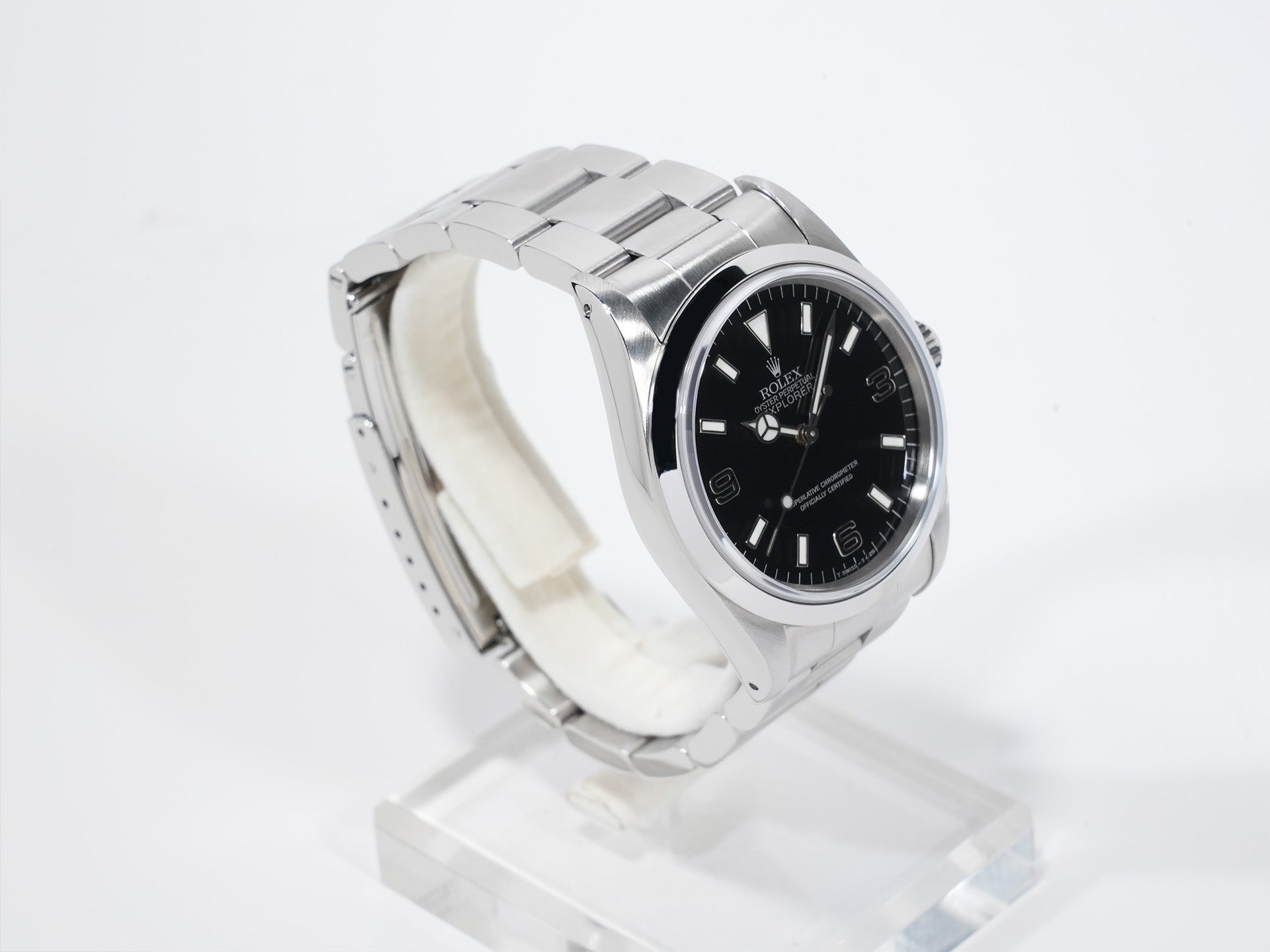 Rolex Explorer I Ref. 14270 Stainless Steel Black Dial Oyster Bracelet Excellent Condition zztdh5b2