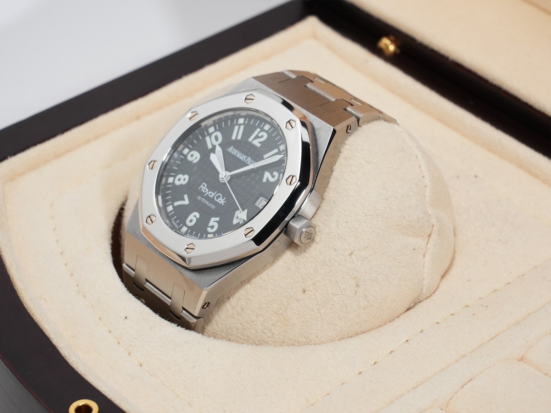 Audemars Piguet Royal Oak Nickel Faldo Ref. 15190SP.OO.0789ST.01 Stainless Steel/Platinum Black Dial Excellent Condition hvrapa6z