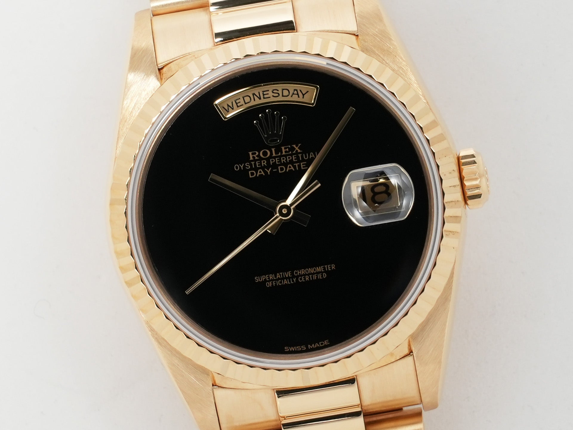 Rolex Day-Date 36 Ref. 18238 Yellow Gold Onyx Dial Excellent Condition eiv836uj