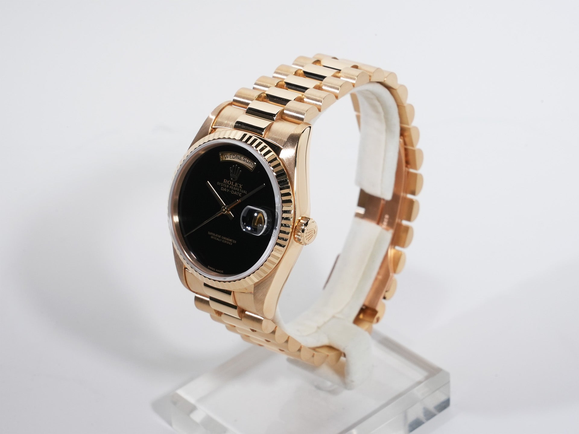 Rolex Day-Date 36 Ref. 18238 Yellow Gold Onyx Dial Excellent Condition eiv836uj