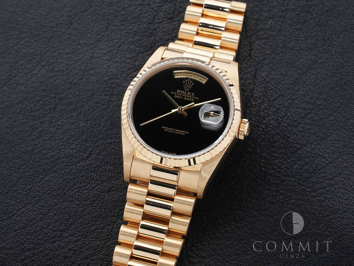 Rolex Day-Date 36 Ref. 18238 Yellow Gold Onyx Dial Excellent Condition eiv836uj