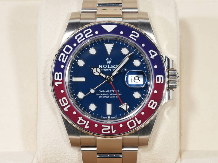 Pre-owned Rolex GMT-Master II Ref. 126719BLRO White Gold Midnight Blue Dial Oyster Bracelet cm2kysm6