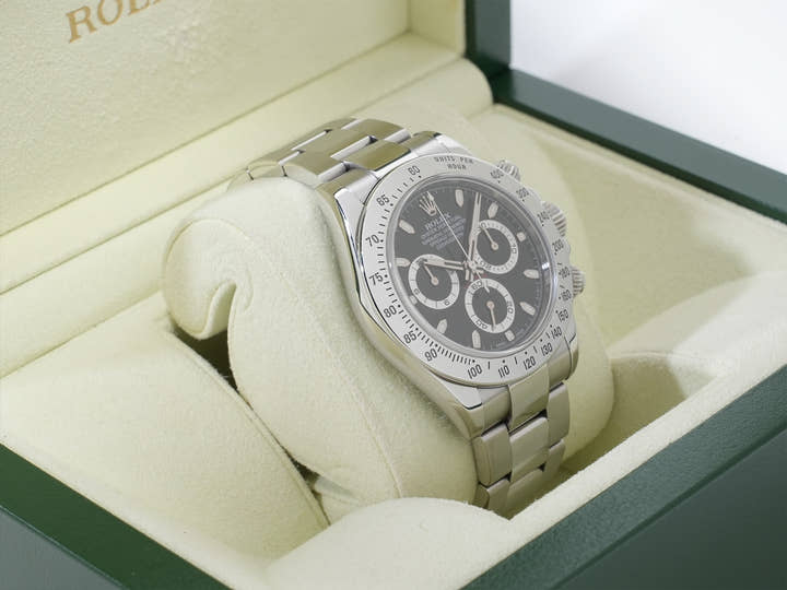 Rolex Daytona Ref. 116520 Stainless Steel Black Dial Pre-owned 44r6x2ym