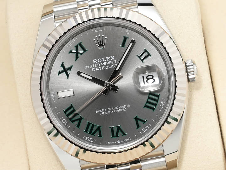 Rolex Datejust 41 Ref. 126334 Stainless Steel/White Gold Slate Roman Dial Jubilee Bracelet Unused xarmwdr3