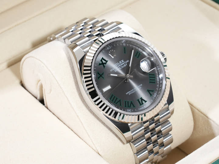 Rolex Datejust 41 Ref. 126334 Stainless Steel/White Gold Slate Roman Dial Jubilee Bracelet Unused xarmwdr3