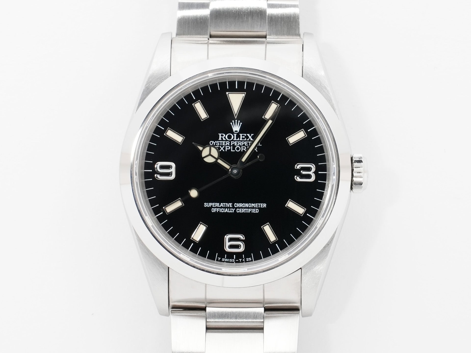 ロレックス エクスプローラーI Ref.14270 ステンレススチール ブラック文字盤 オイスターブレスレット 美中古 bkqsx4ba