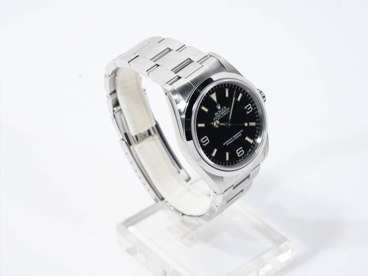 Rolex Explorer I Ref. 14270 Stainless Steel Black Dial Oyster Bracelet Excellent Condition bkqsx4ba