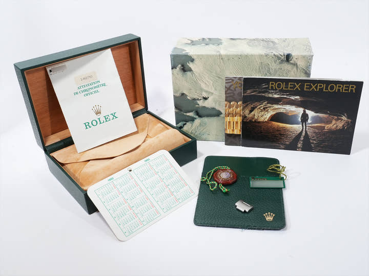 Rolex Explorer I Ref. 14270 Stainless Steel Black Dial Oyster Bracelet Excellent Condition bkqsx4ba