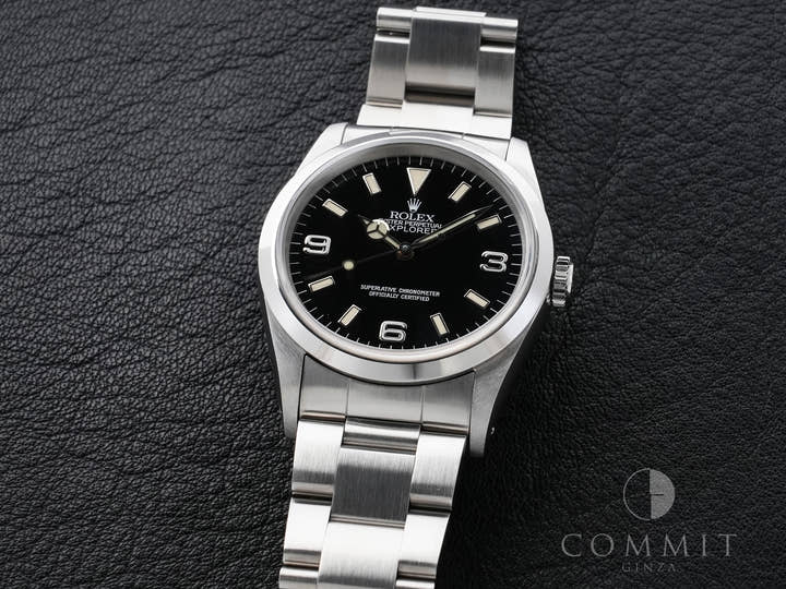Rolex Explorer I Ref. 14270 Stainless Steel Black Dial Oyster Bracelet Excellent Condition bkqsx4ba