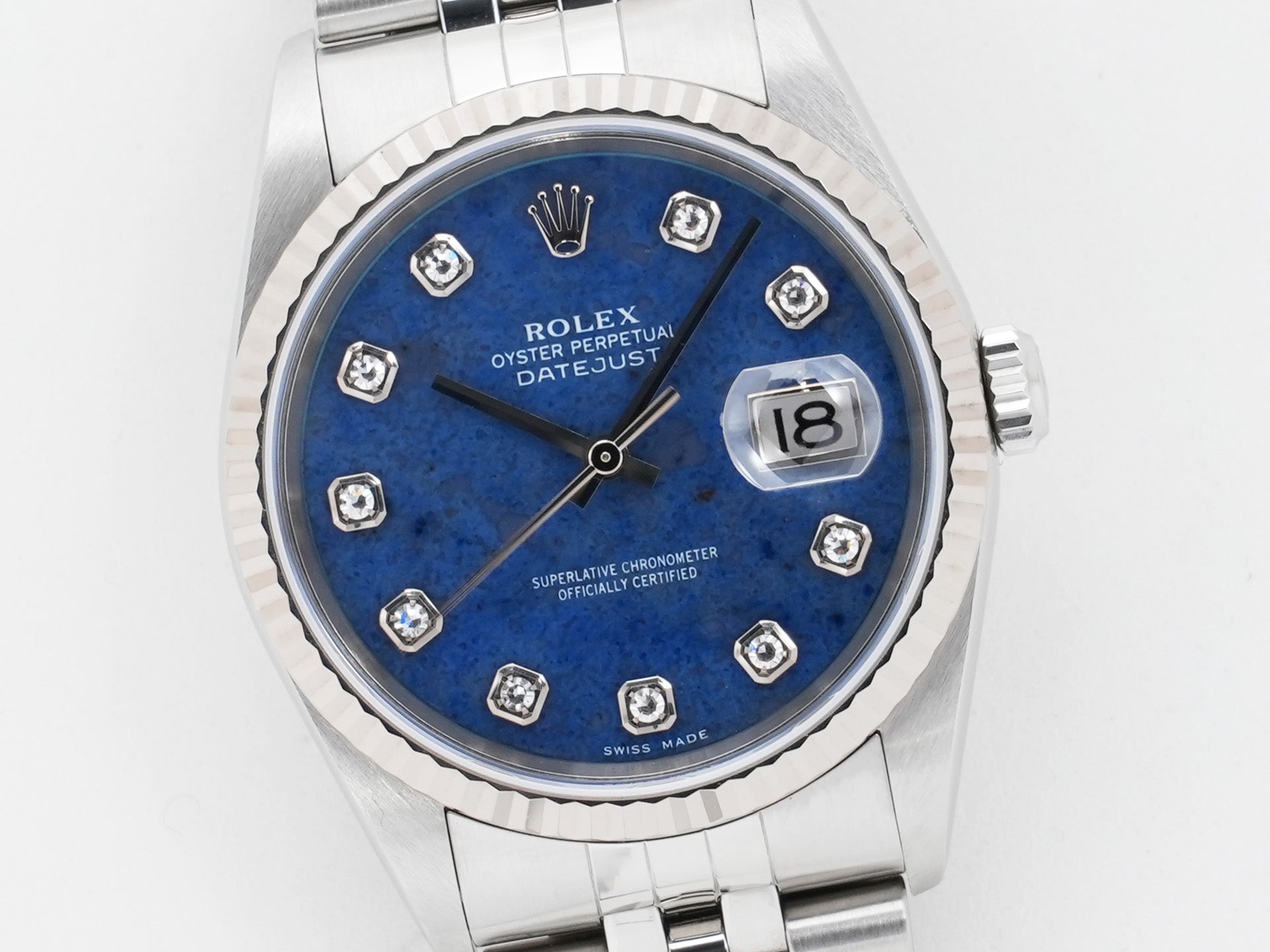 ロレックス デイトジャスト36 Ref.16234G ステンレススチール/ホワイトゴールド ソーダライト文字盤 ジュビリーブレスレット 美中古 vfjnkyhn