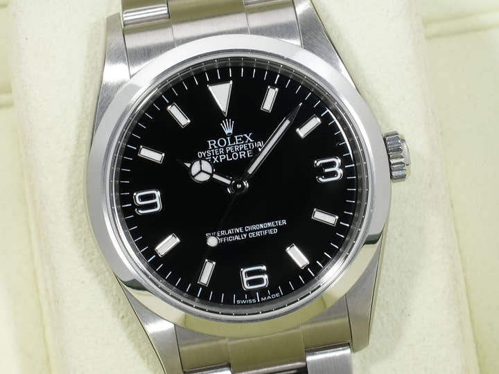 Rolex Explorer I Ref. 114270 Stainless Steel Black Dial Oyster Bracelet Unused qmu3g9ea