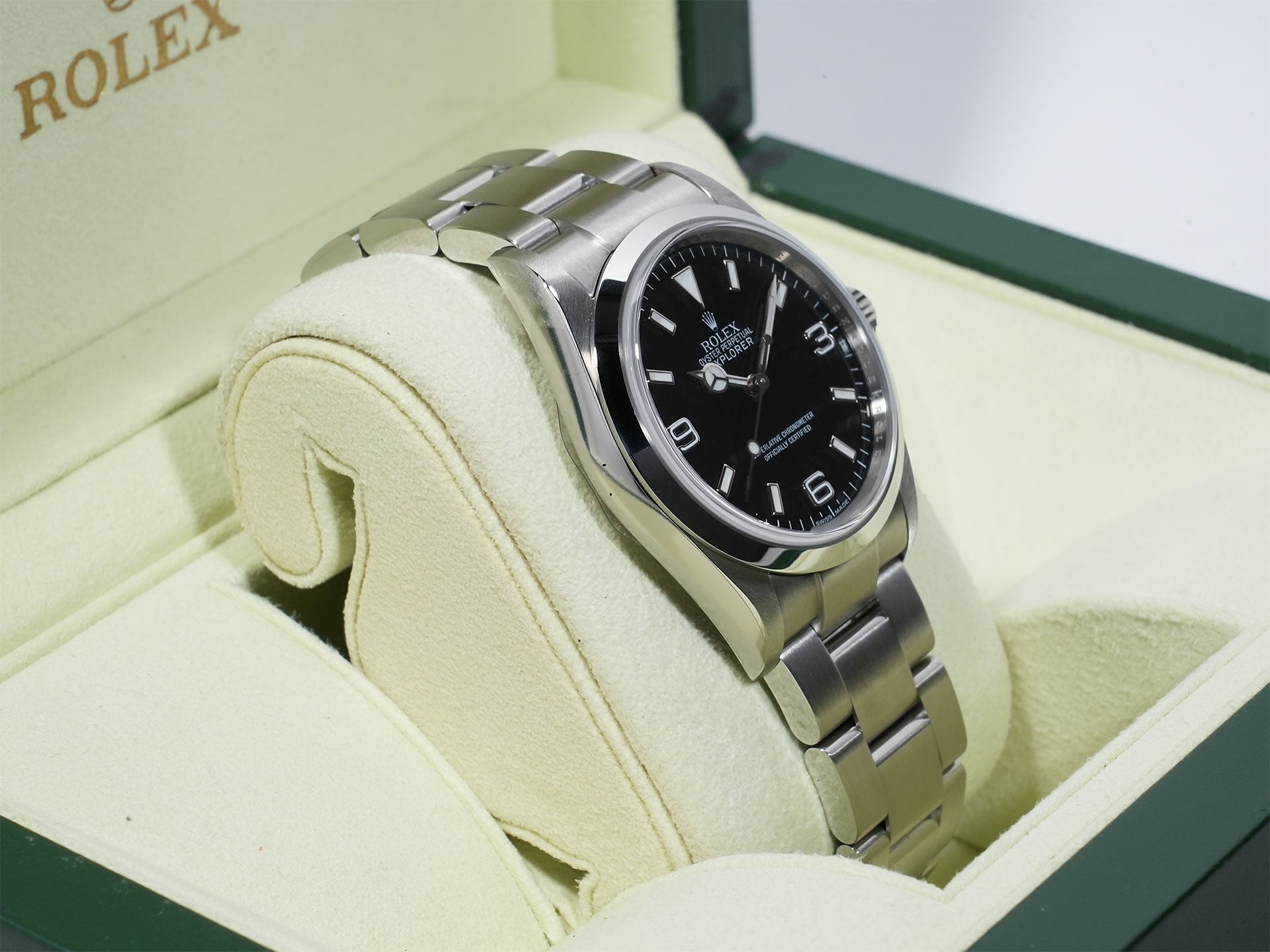 Rolex Explorer I Ref. 114270 Stainless Steel Black Dial Oyster Bracelet Unused qmu3g9ea