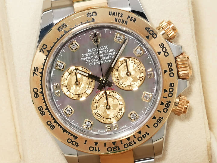 Pre-owned Rolex Daytona Ref. 116503NG Stainless Steel/Yellow Gold with Black Shell Dial (hvxa96pa)