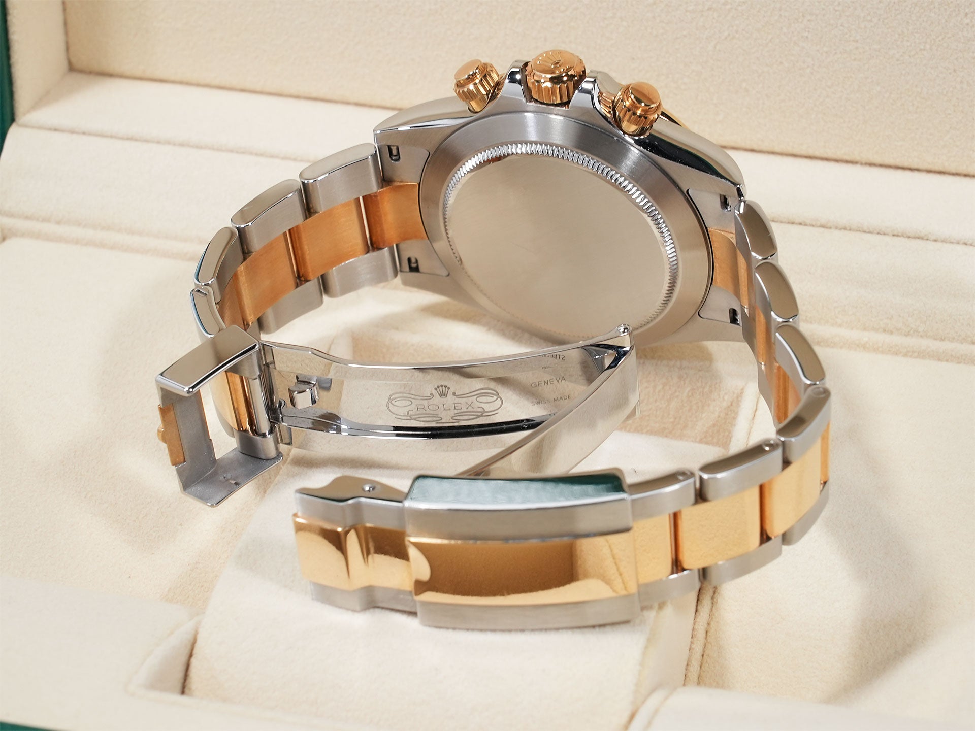 Pre-owned Rolex Daytona Ref. 116503NG Stainless Steel/Yellow Gold with Black Shell Dial (hvxa96pa)