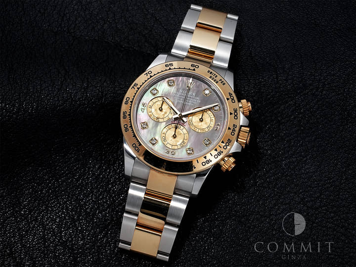 Pre-owned Rolex Daytona Ref. 116503NG Stainless Steel/Yellow Gold with Black Shell Dial (hvxa96pa)
