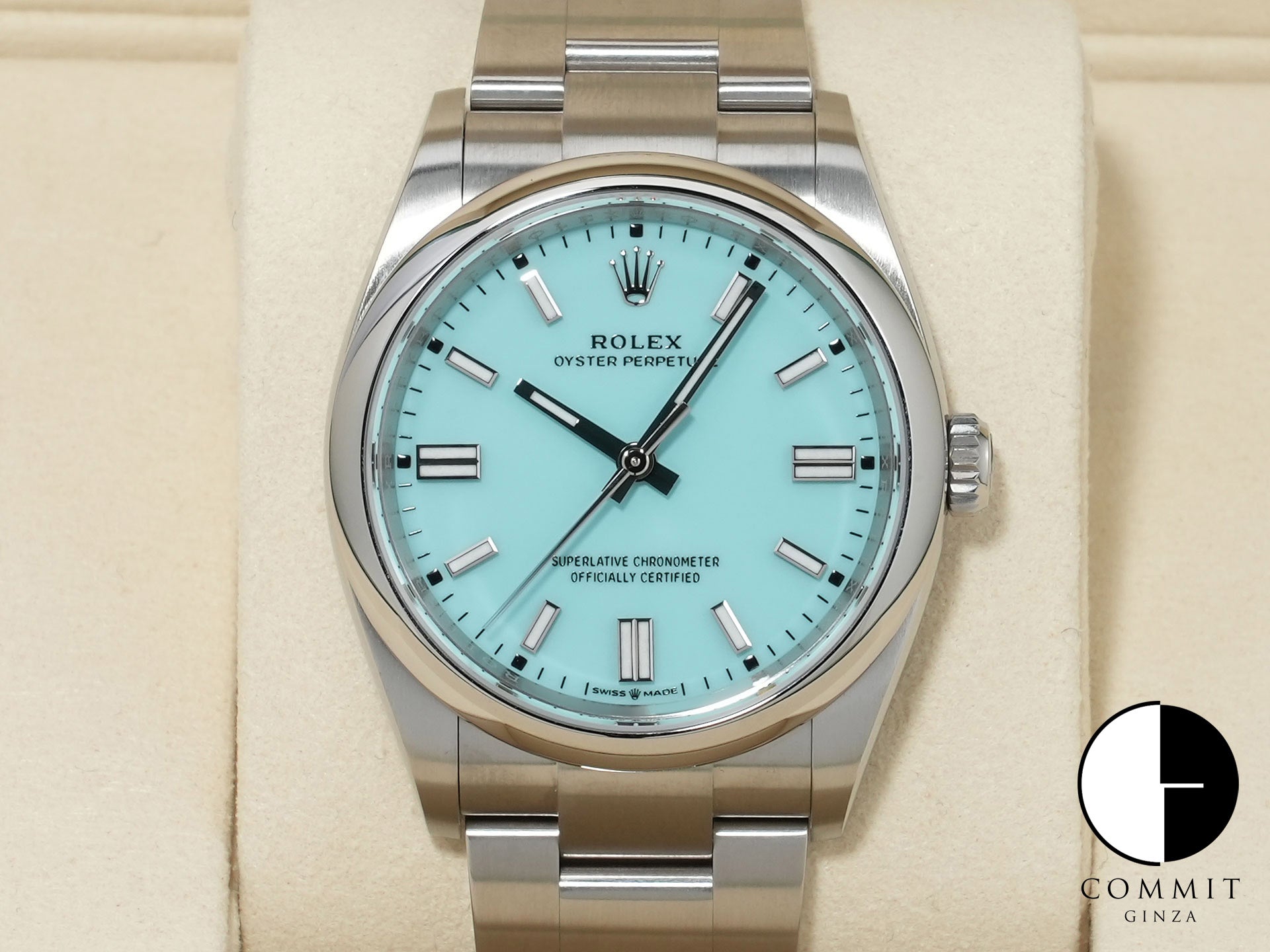 Rolex Oyster Perpetual 36 Ref. 126000 Stainless Steel Turquoise Dial Unused 7uwticmz