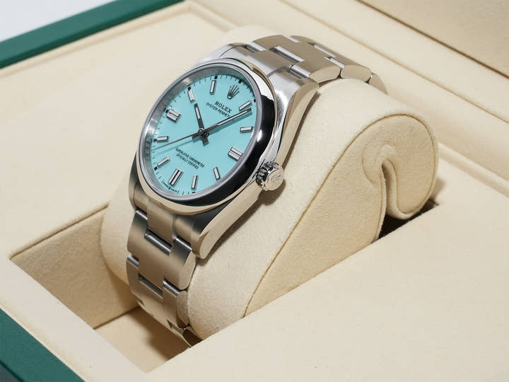 Rolex Oyster Perpetual 36 Ref. 126000 Stainless Steel Turquoise Dial Unused 7uwticmz