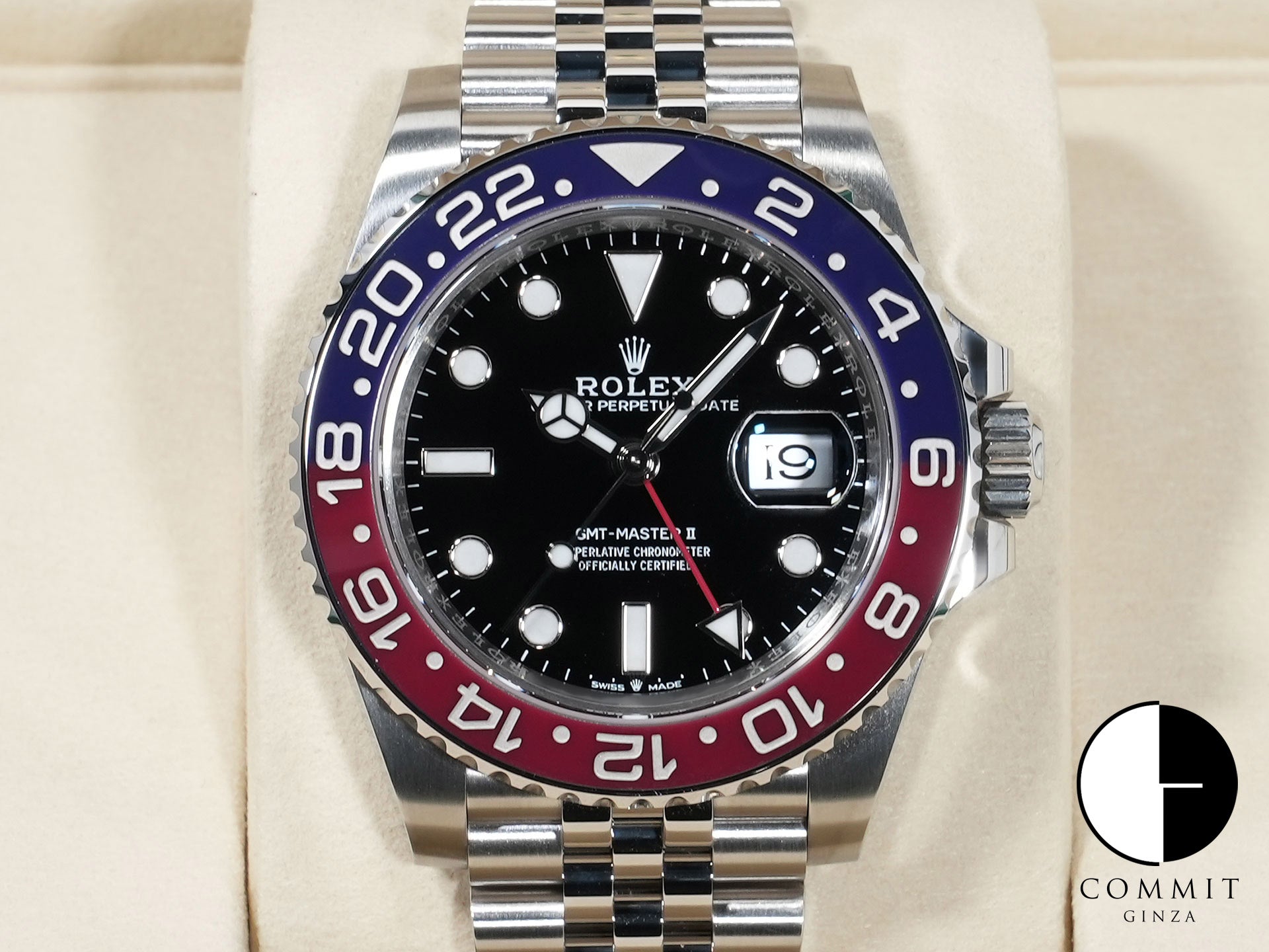 Pre-owned Rolex GMT-Master II Ref. 126710BLRO Stainless Steel with Black Dial and Jubilee Bracelet (CDP4IGFD)