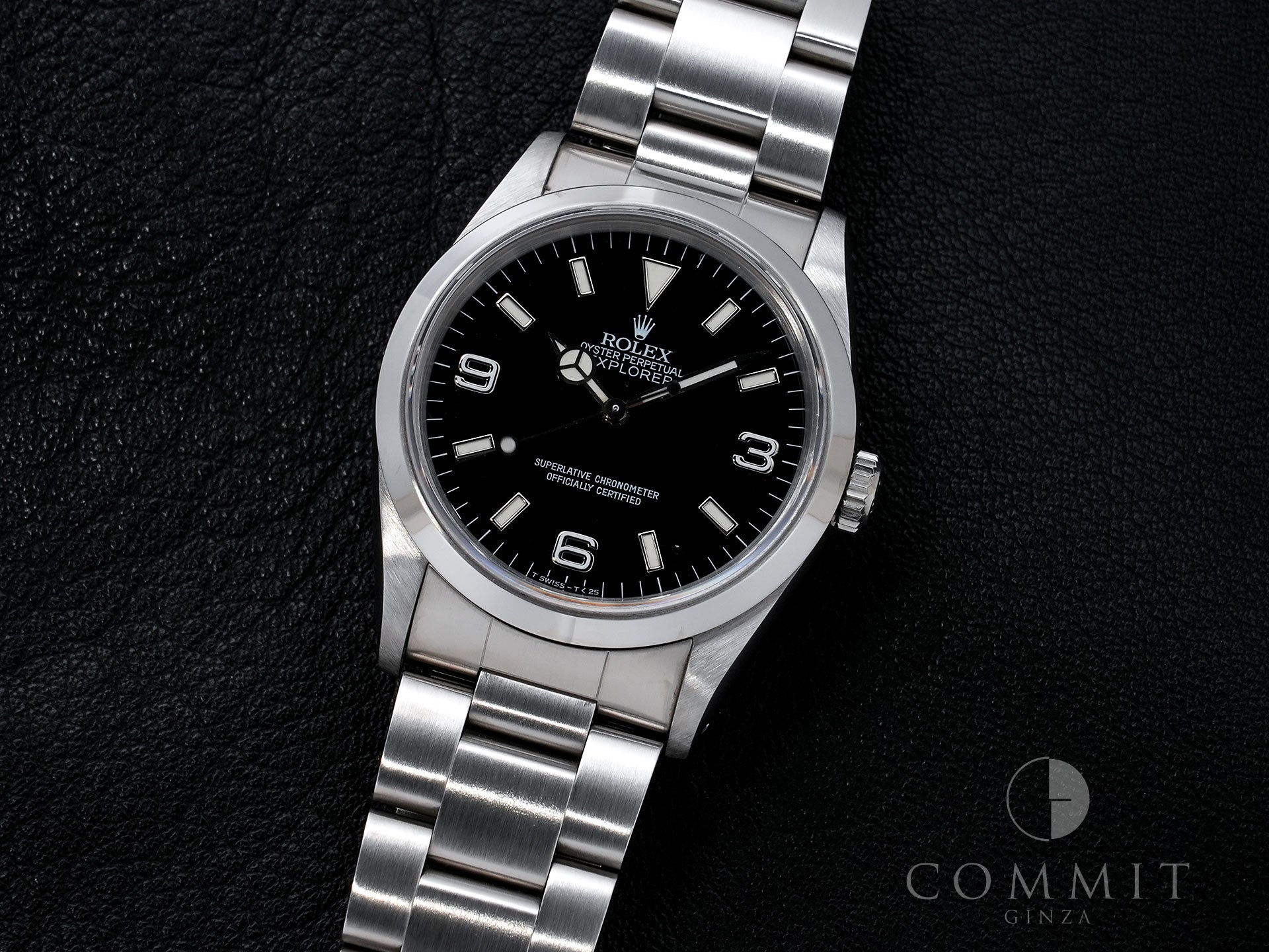 Pre-owned Rolex Explorer I Ref. 14270 Stainless Steel Black Dial Oyster Bracelet cc7mz8kt