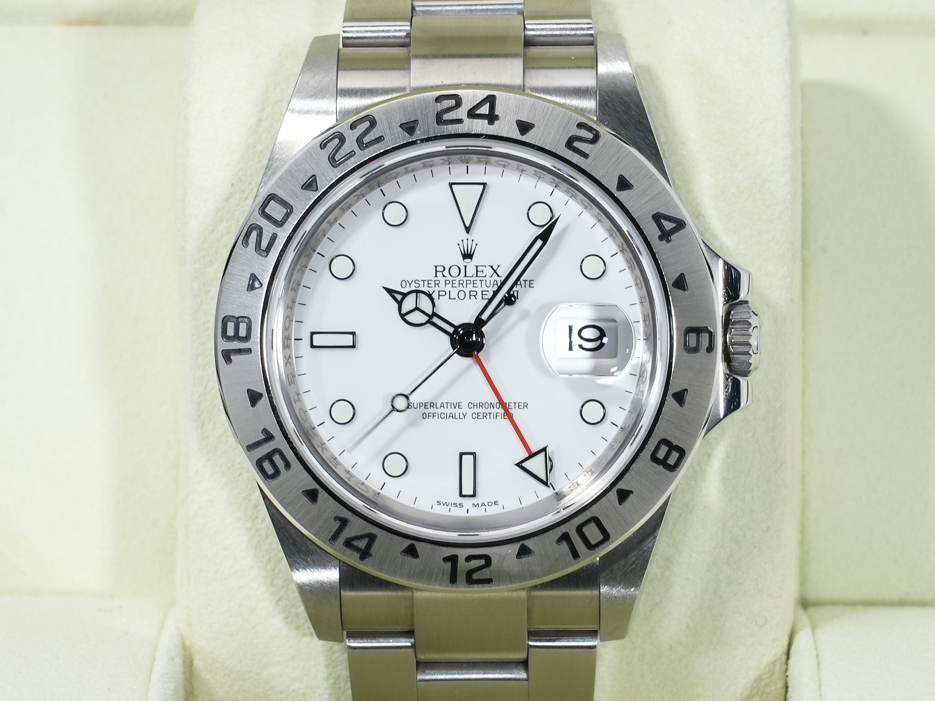 Rolex Explorer II Ref. 16570 Stainless Steel White Dial Oyster Bracelet Excellent Condition xh8hekz4