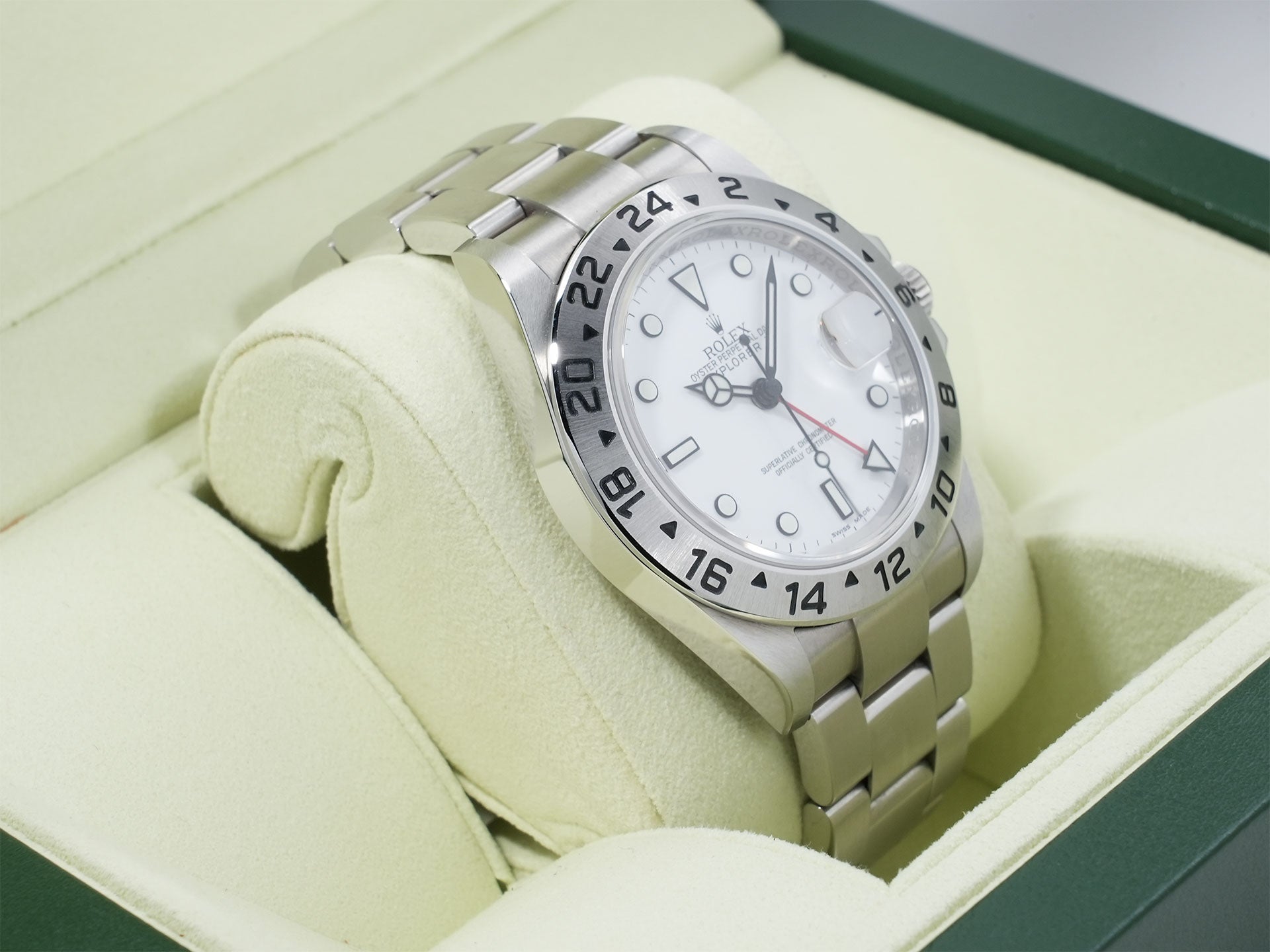 Rolex Explorer II Ref. 16570 Stainless Steel White Dial Oyster Bracelet Excellent Condition xh8hekz4