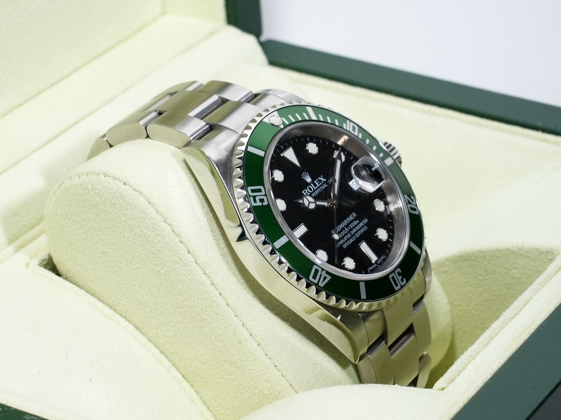 Rolex Submariner Date Ref. 16610LV Stainless Steel Black Dial Excellent Condition fk692b62
