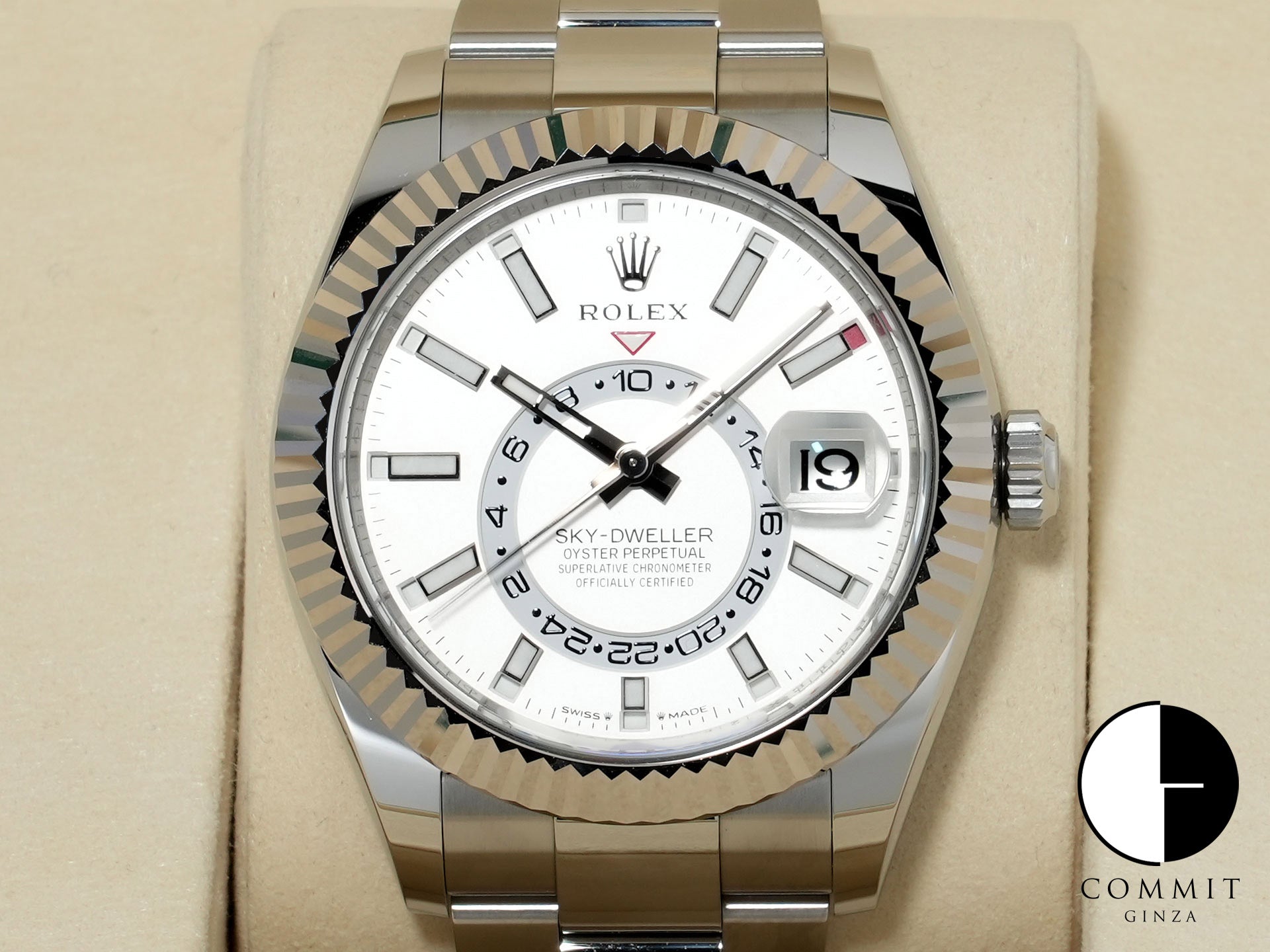 Rolex Sky-Dweller Ref. 336934 Stainless Steel/White Gold White Dial Oyster Bracelet Unused 7rm3vtuf