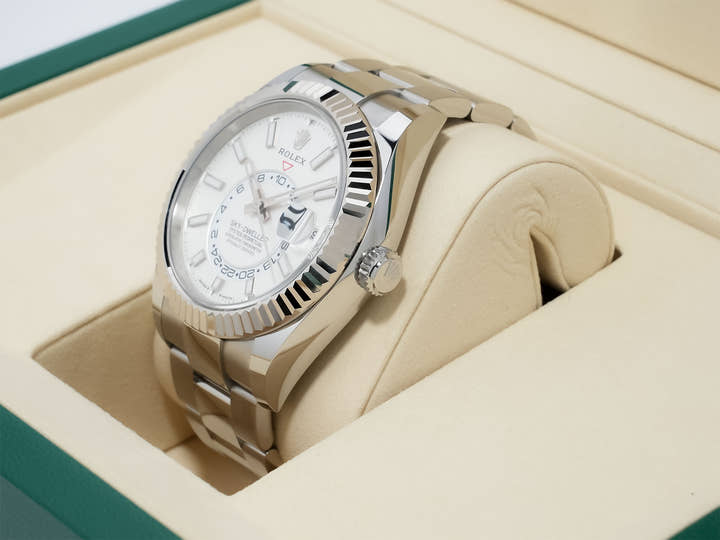 Rolex Sky-Dweller Ref. 336934 Stainless Steel/White Gold White Dial Oyster Bracelet Unused 7rm3vtuf