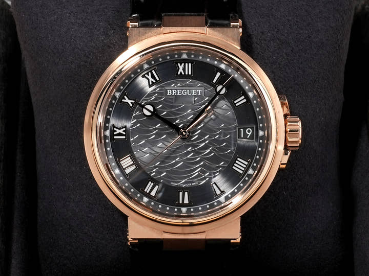 Breguet Marine Ref. 5517BR/G3/9ZU Rose Gold Slate Dial Excellent Condition uhjz2nrc